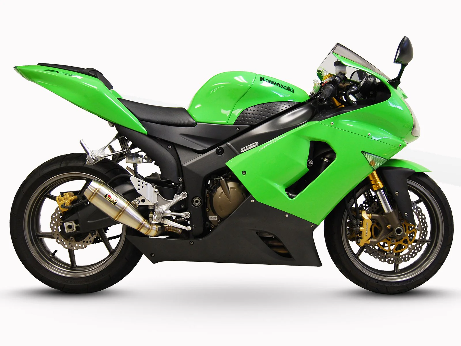 2005-2006 Kawasaki ZX6R Slip-On Exhaust - Image 3