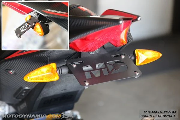 2011-2020 Aprilia Tuono Fender Eliminator / Tail Tidy with LED Plate Light - Image 5