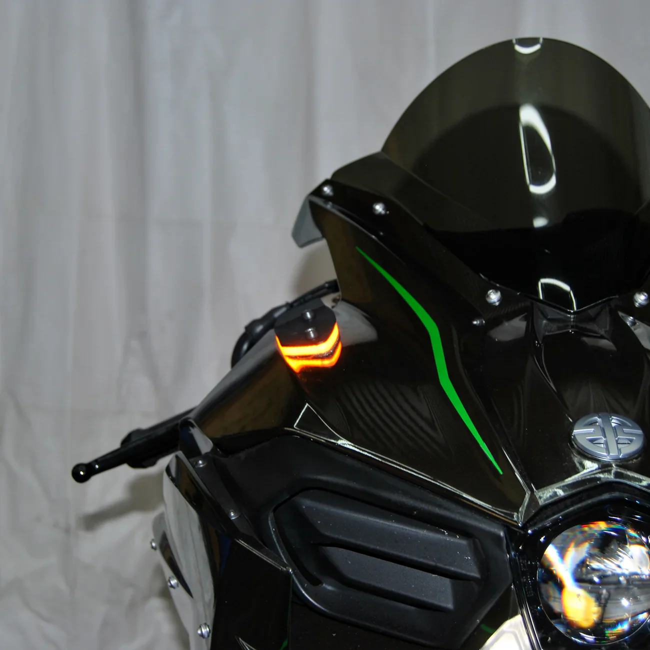 2015-2026 Kawasaki Ninja H2 Mirror Block Off LED Turn Signals - Image 2