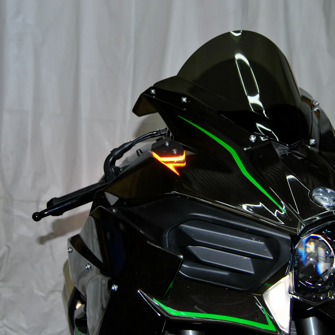 2015-2026 Kawasaki Ninja H2 Mirror Block Off LED Turn Signals - Image 3