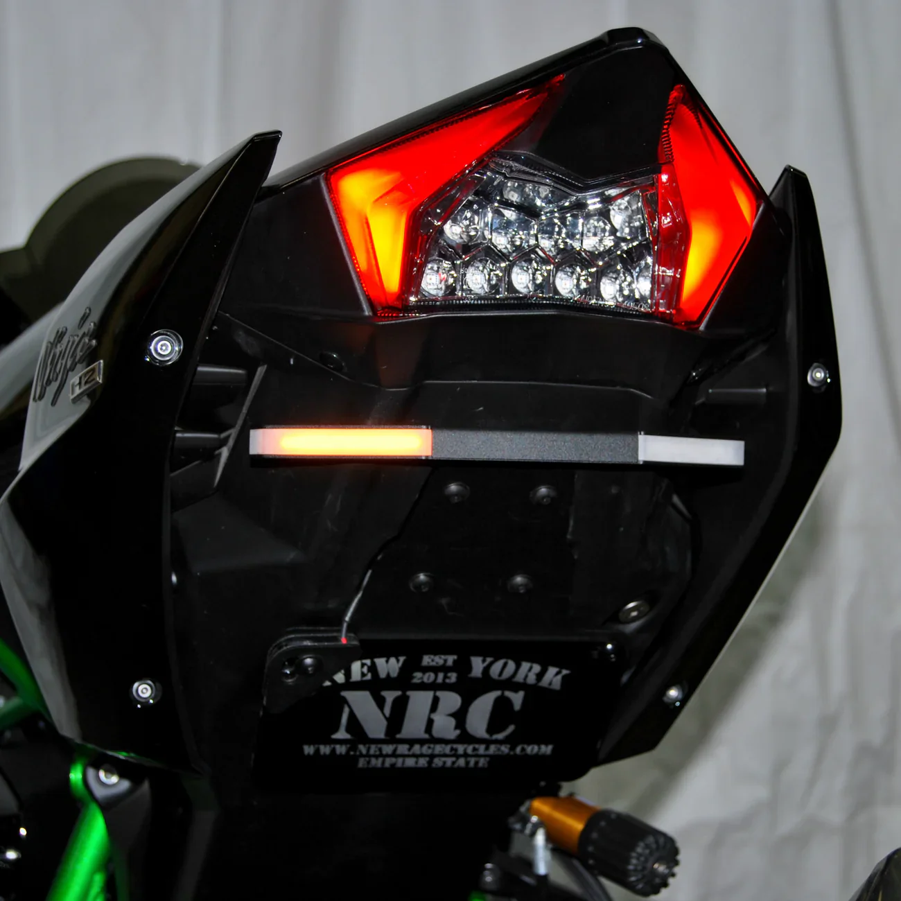 2015-2026 Kawasaki Ninja H2 Fender Eliminator / Tail Tidy with LED Turn Signals - Image 2