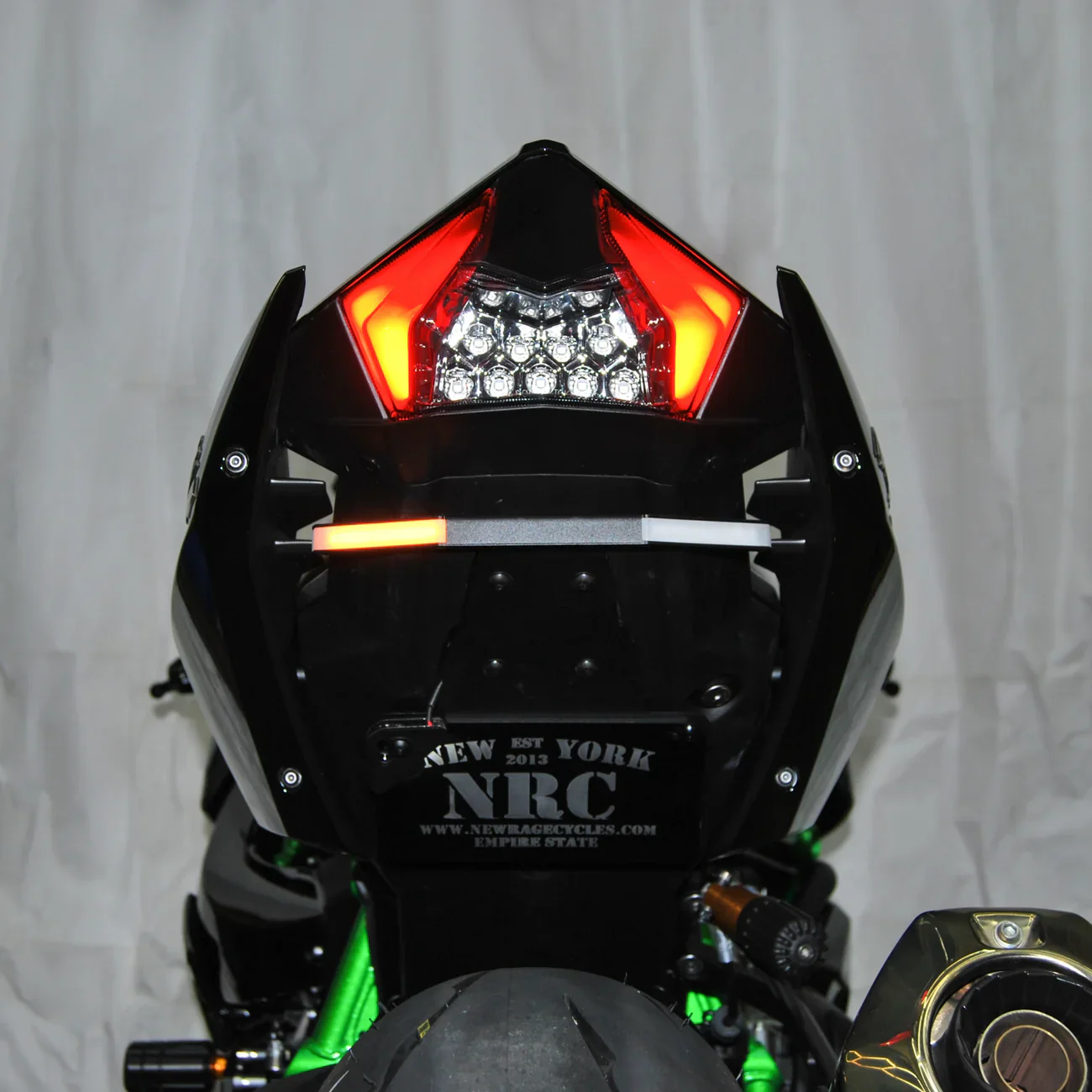 2015-2026 Kawasaki Ninja H2 Fender Eliminator / Tail Tidy with LED Turn Signals - Image 3