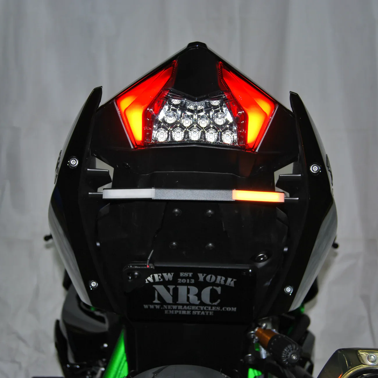 2015-2026 Kawasaki Ninja H2 Fender Eliminator / Tail Tidy with LED Turn Signals - Image 4