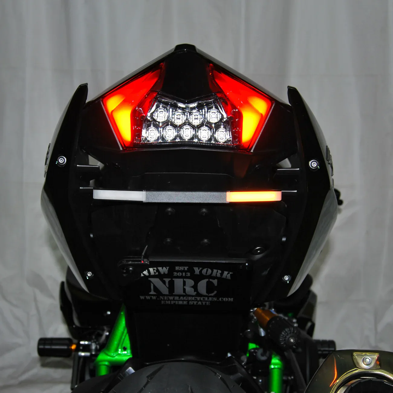 2015-2026 Kawasaki Ninja H2 Fender Eliminator / Tail Tidy with LED Turn Signals - Image 6