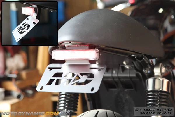 2016-2019 Triumph R Thruxton Fender Eliminator Kit and LED Tail Light in Clear Lens - Image 3
