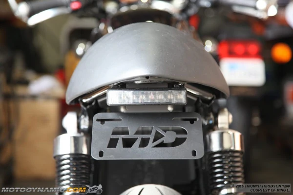 2016-2018 Triumph R Thruxton Fender Eliminator Kit with LED Tail Light in Smoked Lens - Image 3