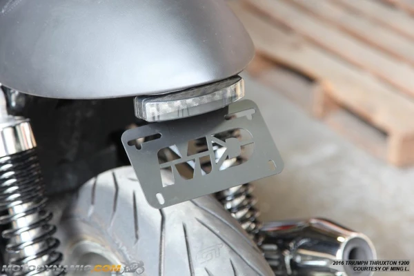 2016-2018 Triumph R Thruxton Fender Eliminator Kit with LED Tail Light in Smoked Lens - Image 6