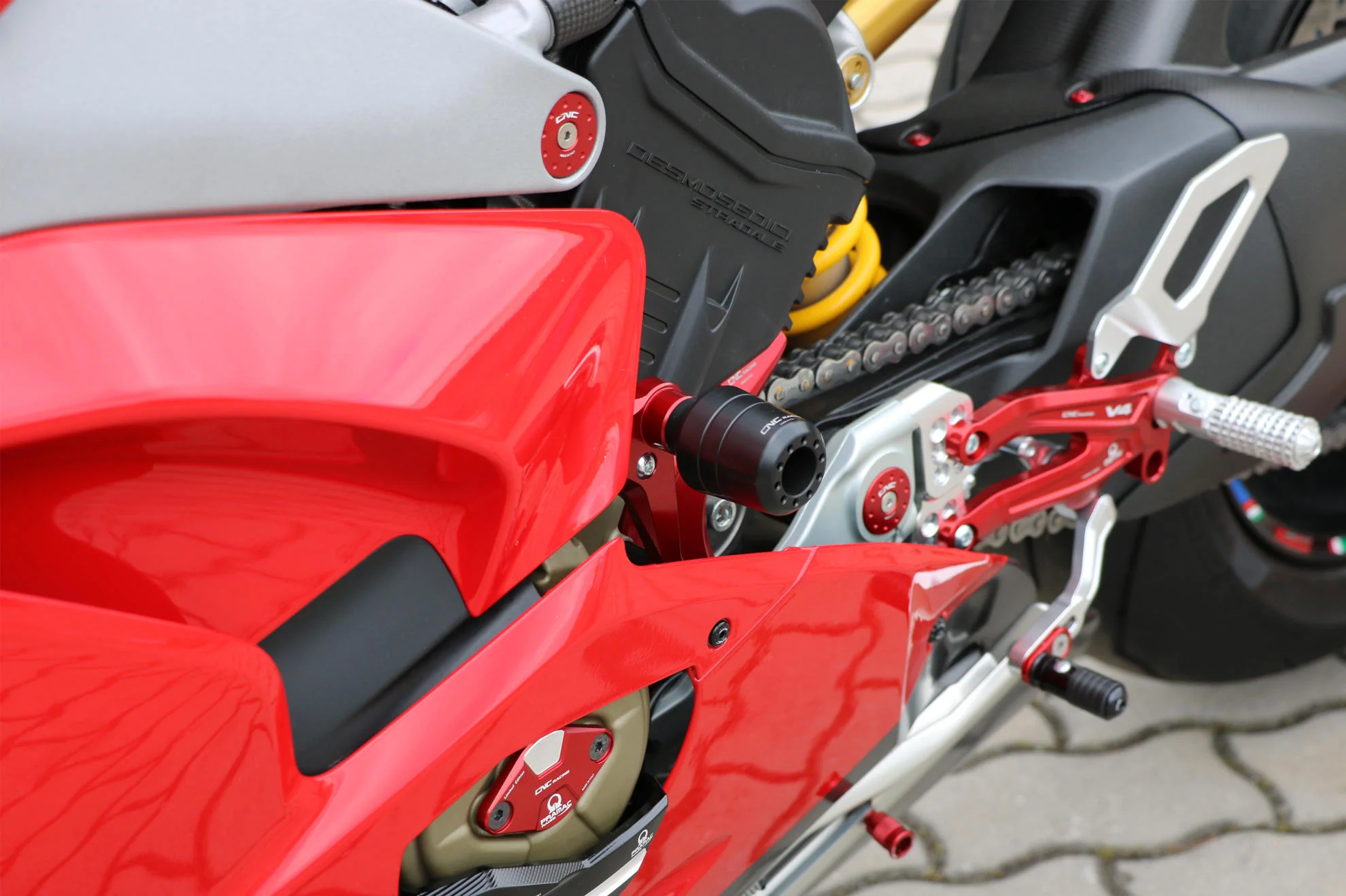 2018-2024 Ducati Panigale V4 Frame Sliders / Crash Pads by CNC Racing - Image 4