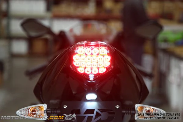 2013-2017 Triumph Daytona 675 Integrated Sequential LED Tail Light - Image 8