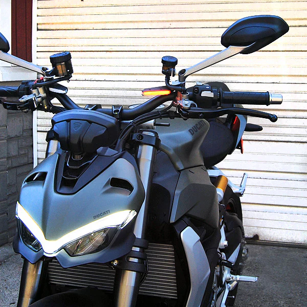 2020-2024 Ducati Streetfighter V4 Front LED Turn Signals (High Mount) by New Rage Cycles
