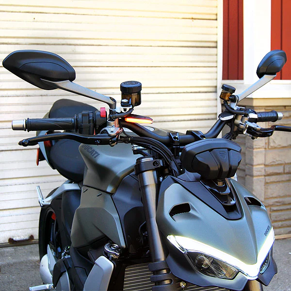 2020-2024 Ducati Streetfighter V4 Front LED Turn Signals (High Mount) by New Rage Cycles - Image 2