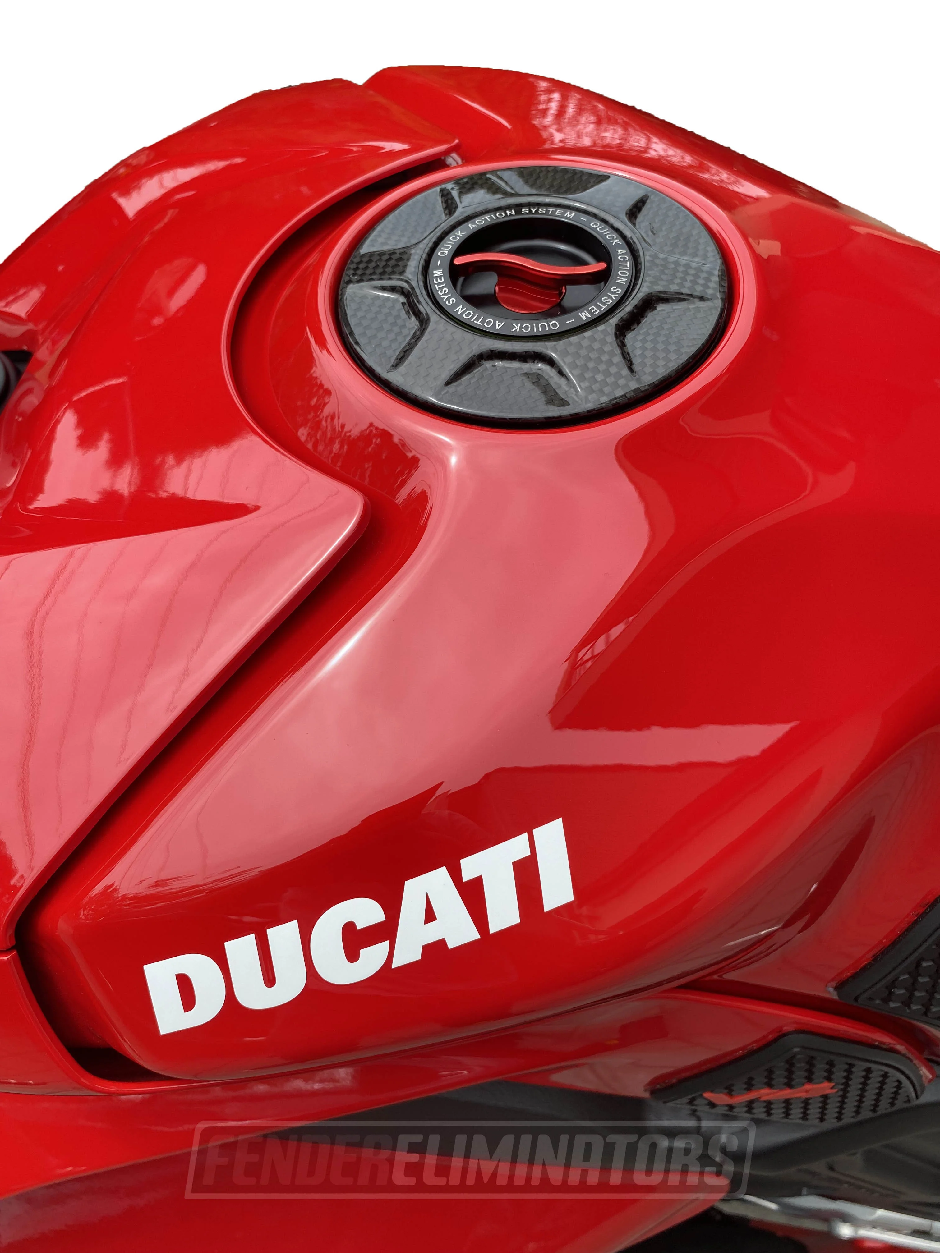 2020-2025 Ducati Panigale V2 Carbon Fibre Quick Action Fuel Cap by TWM - Image 6