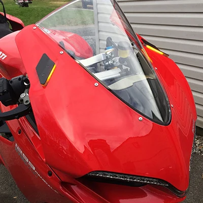 Ducati 959 1299 Panigale LED Mirror Block Off LED Front Turn Signals by New Rage Cycles - Image 5