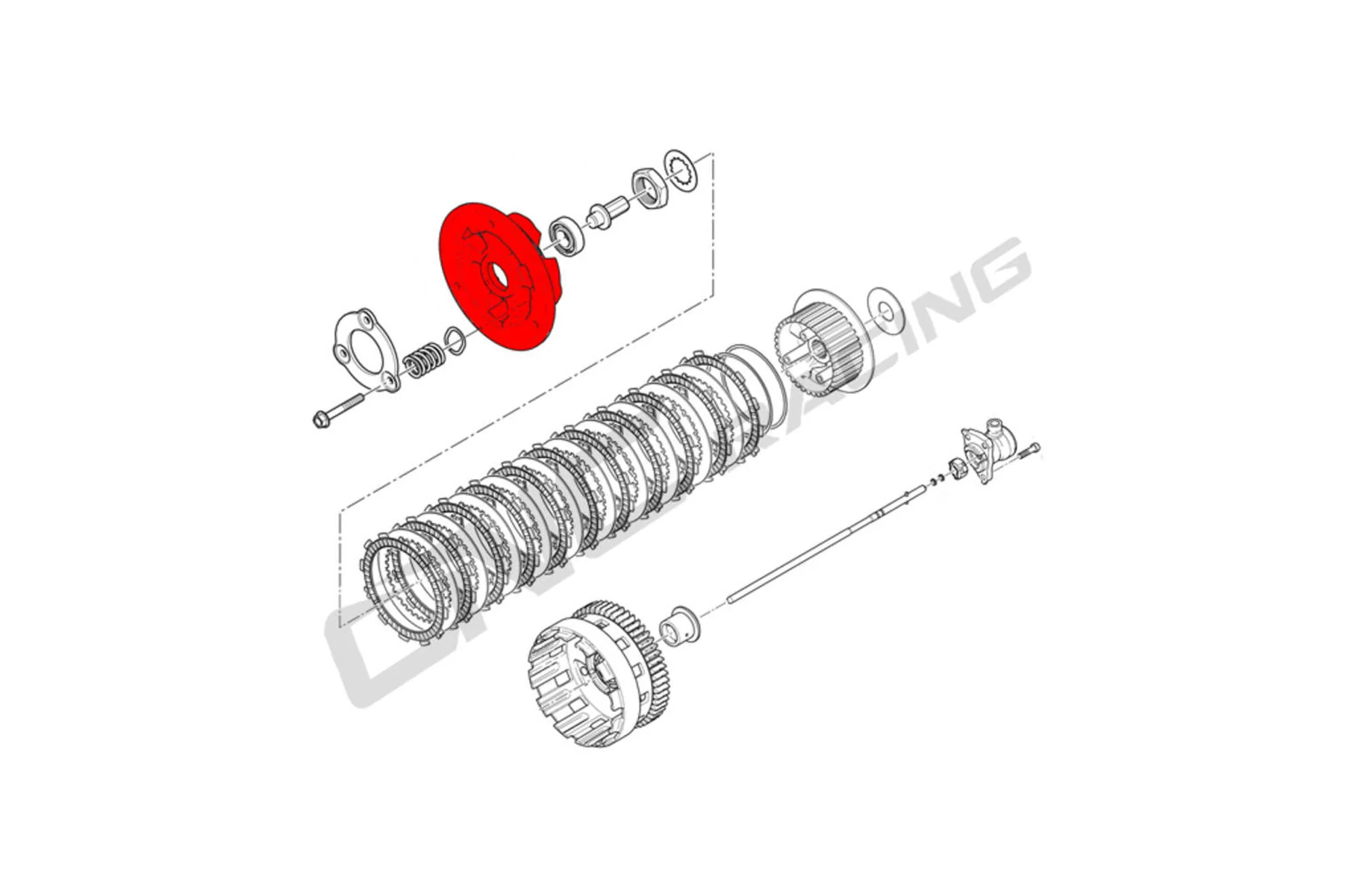 Ducati Pressure Plate Oil Bath with Bearing by CNC Racing - Image 6