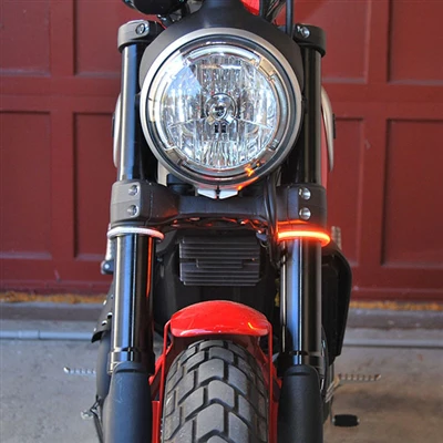 Triumph Scrambler Rage 360 Fork Mount LED Turn Signals - Image 5